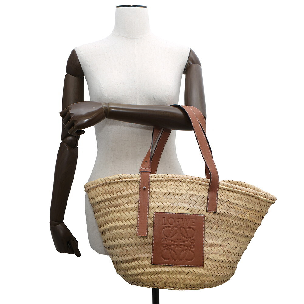 Loewe handbag basket bag tote Straw Tan brown - Picture 4 of 12